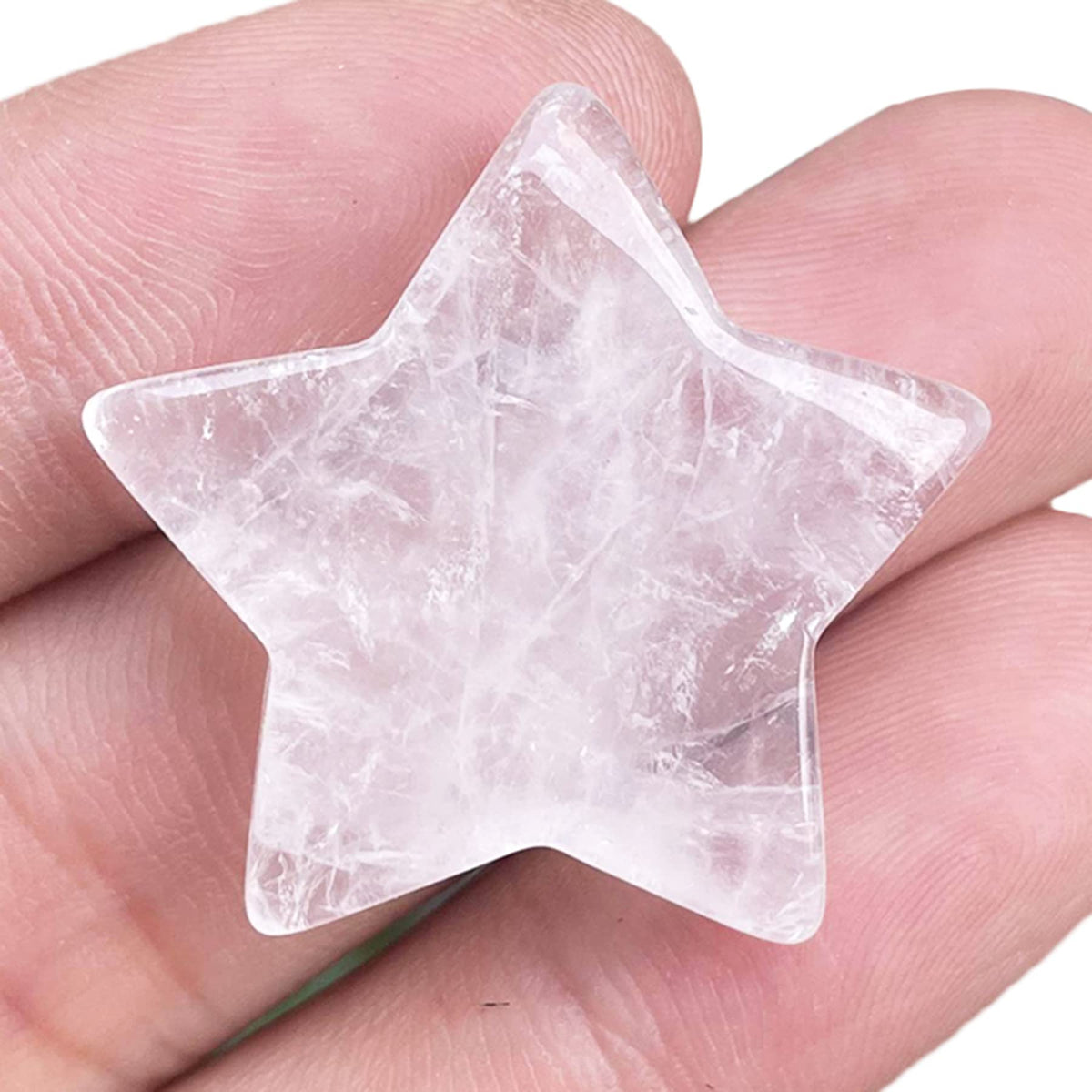Fekuar rock quartz star palm stone for meditation and stress relief in daily practice.