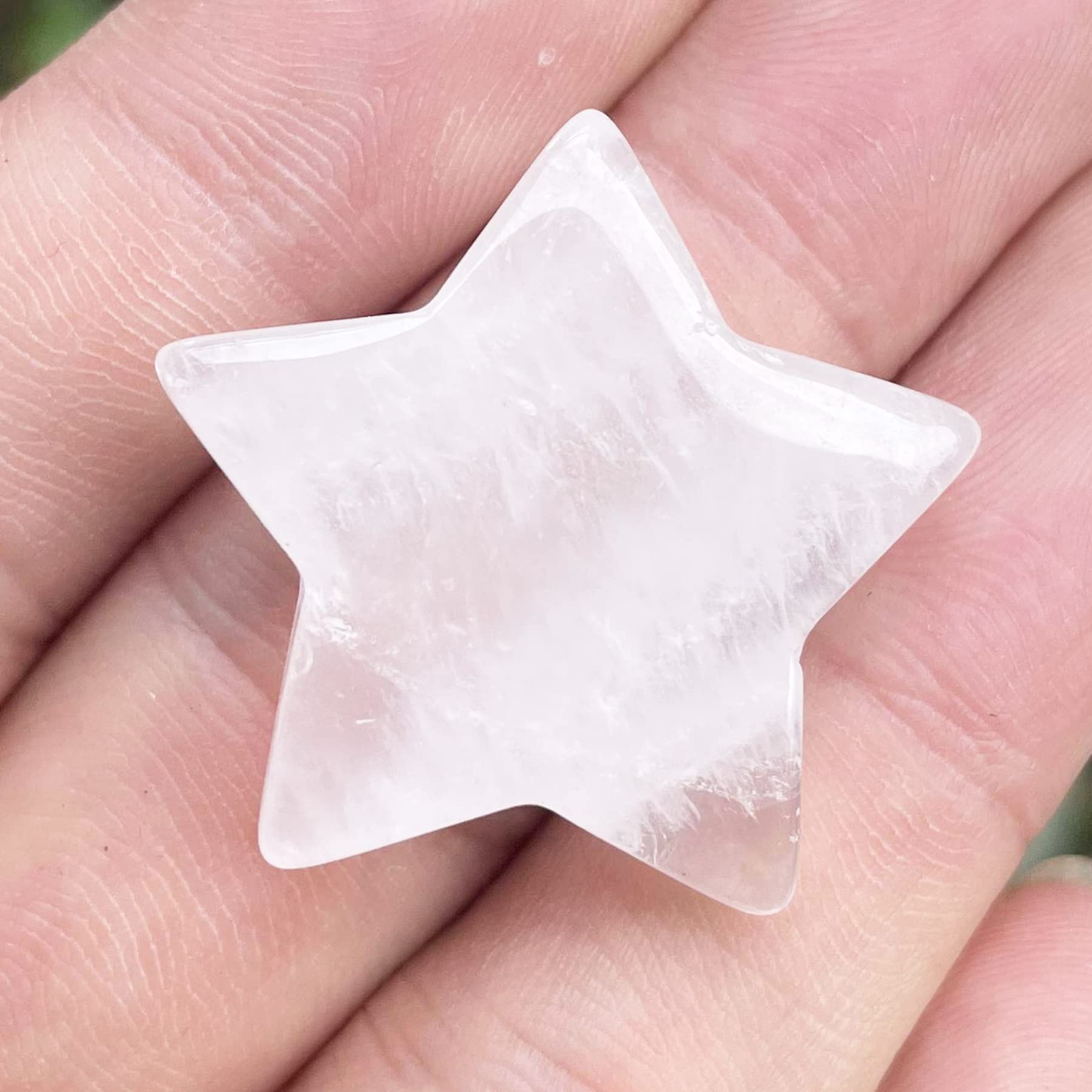 Fekuar star crystal chakra stone used for chakra energy work and focus.