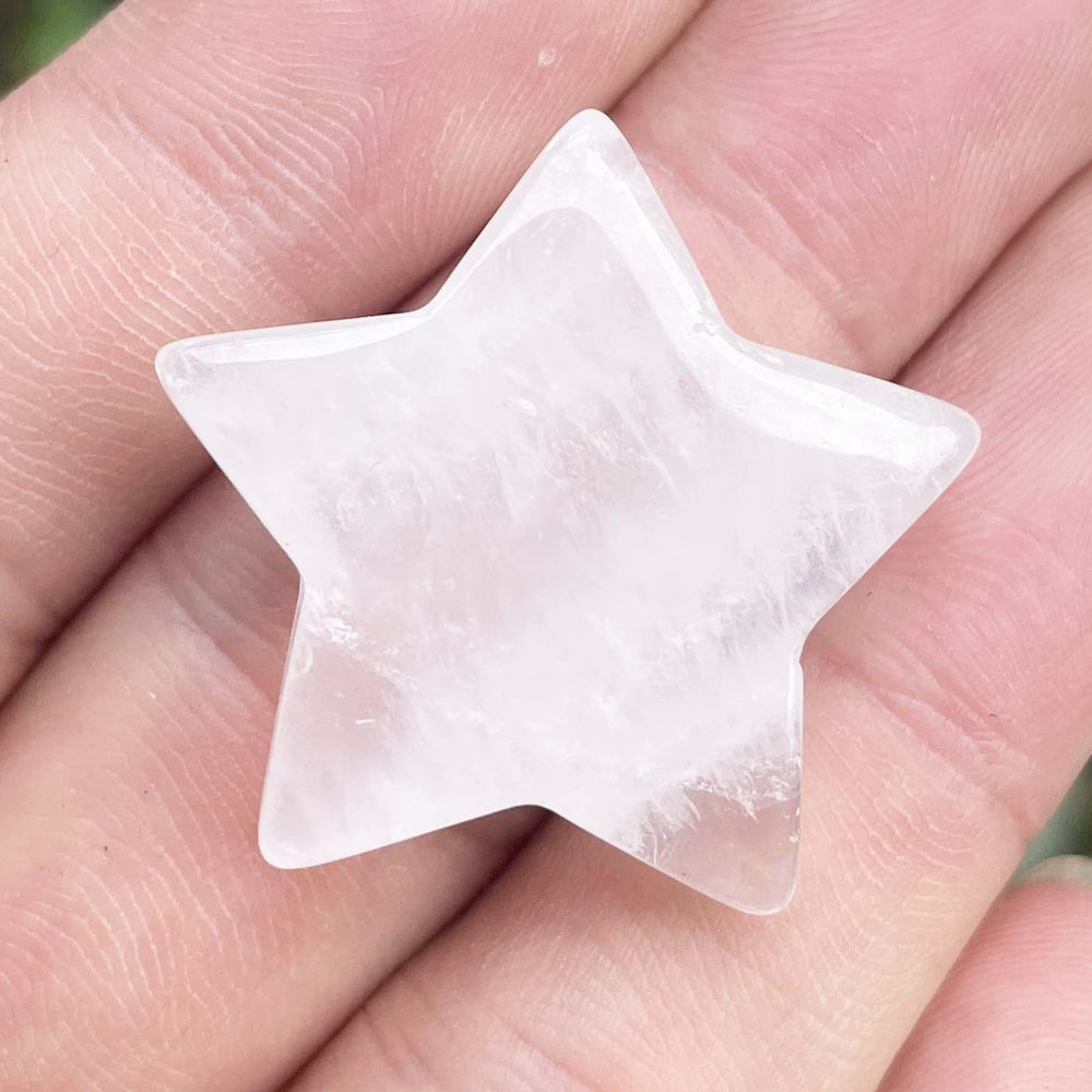 Fekuar star crystal chakra stone used for chakra energy work and focus.