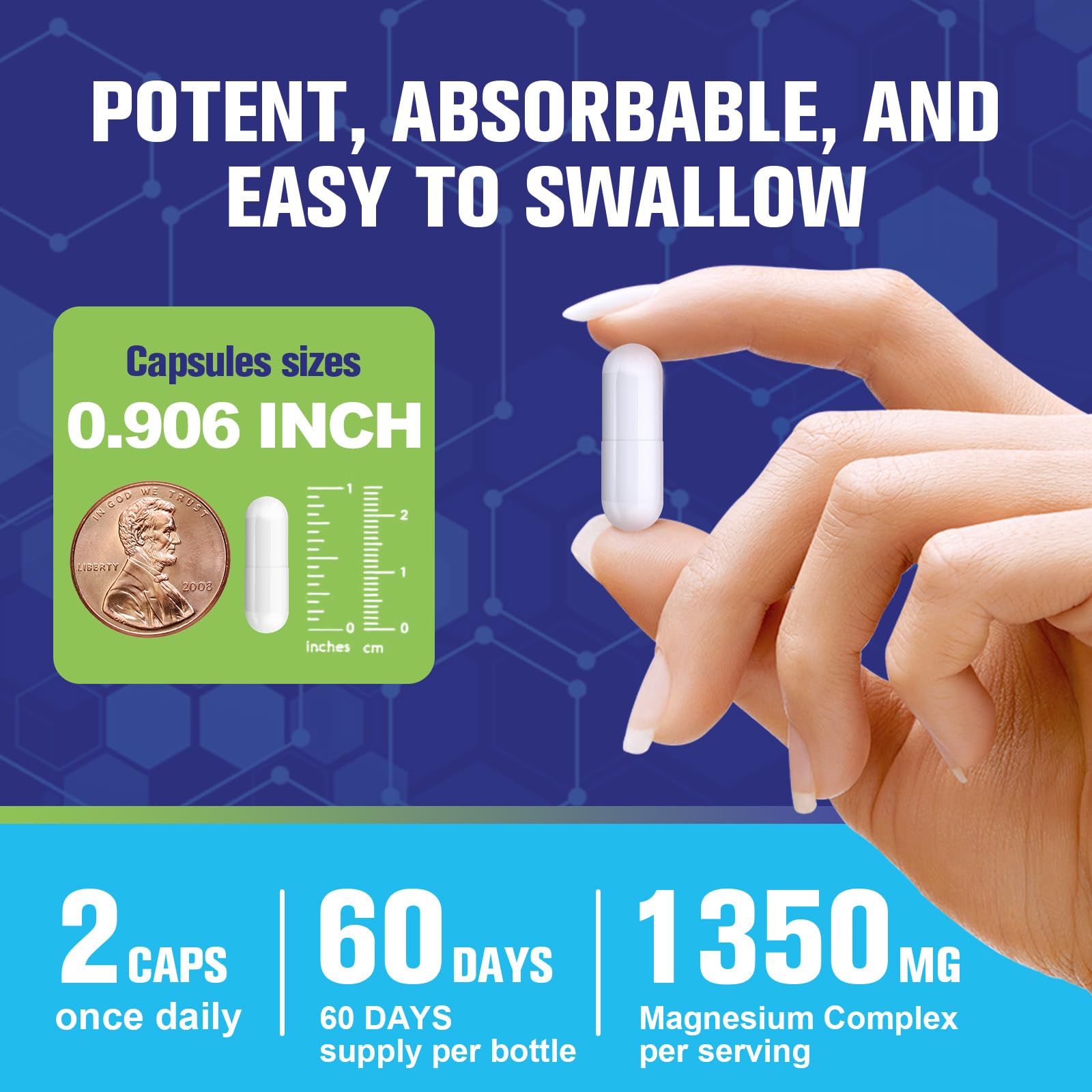 Active individual staying hydrated while taking magnesium capsules
