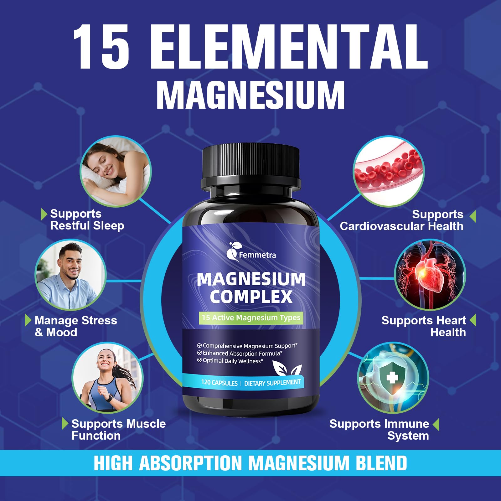 Dynamic shot of energy and activity powered by magnesium complex