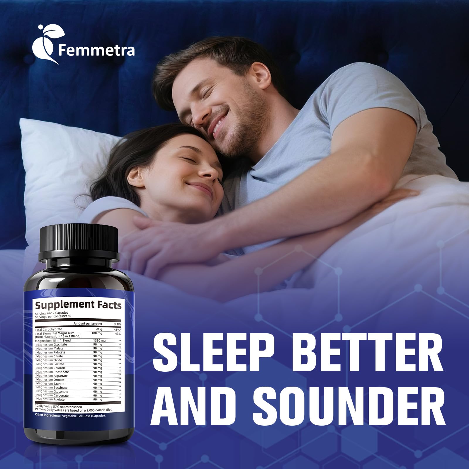 Calm and relaxing scene implying sleep support from magnesium supplement
