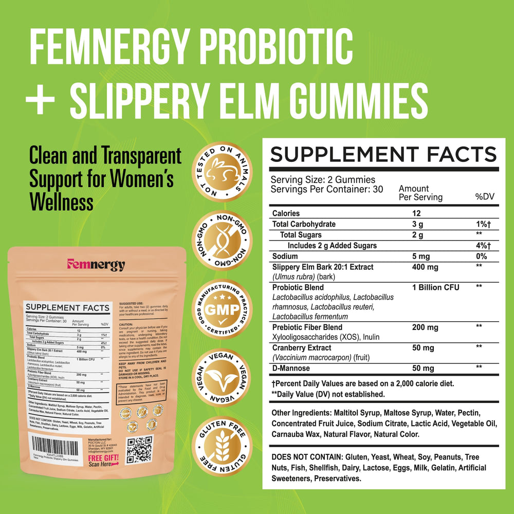 Femnergy daily-use gummies can be taken with or without meals for convenience.