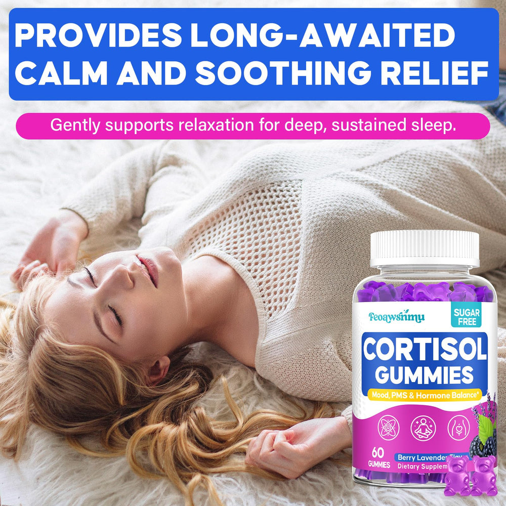 Feoawsnmu Cortisol Gummies serving size suggests two gummies daily for consistency.