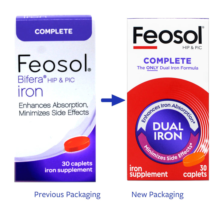 Feosol Bifera iron caplets daily use scene for consistent supplementation.