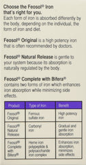 Feosol Complete Bifera Iron packaging shows a 3-pack for convenience.
