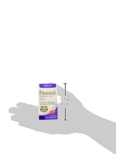Feosol Complete caplets arranged to suggest a daily dosing routine.