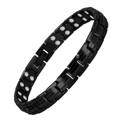 Feraco 2X Strength Magnetic Bracelet for Women in black with double magnets for enhanced magnetism.