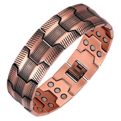 Feraco 3x strength copper bracelet close-up highlighting magnets for daily wear