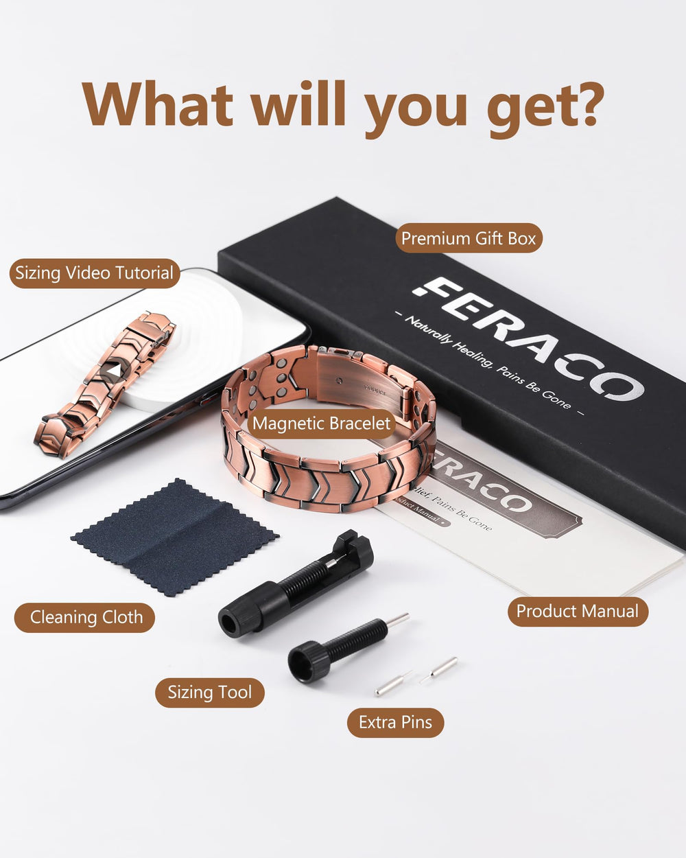 Feraco worn on wrist during daily activities.