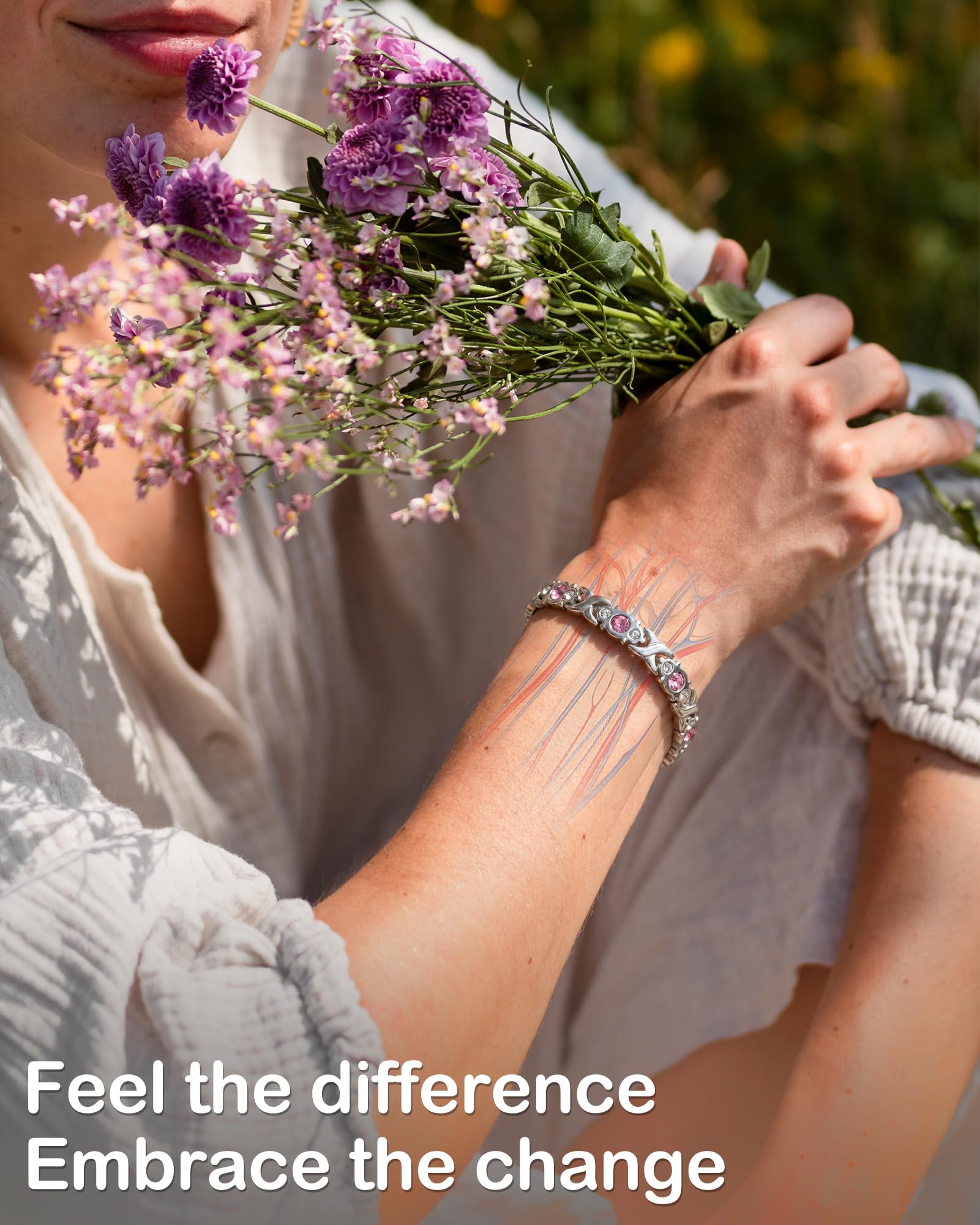 Feraco 99.99% pure copper hypoallergenic bracelet offers durable comfort for sensitive skin.