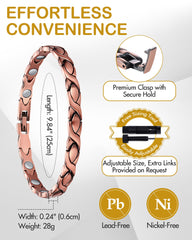 Feraco adjustable clasp anklet close-up with secure fit