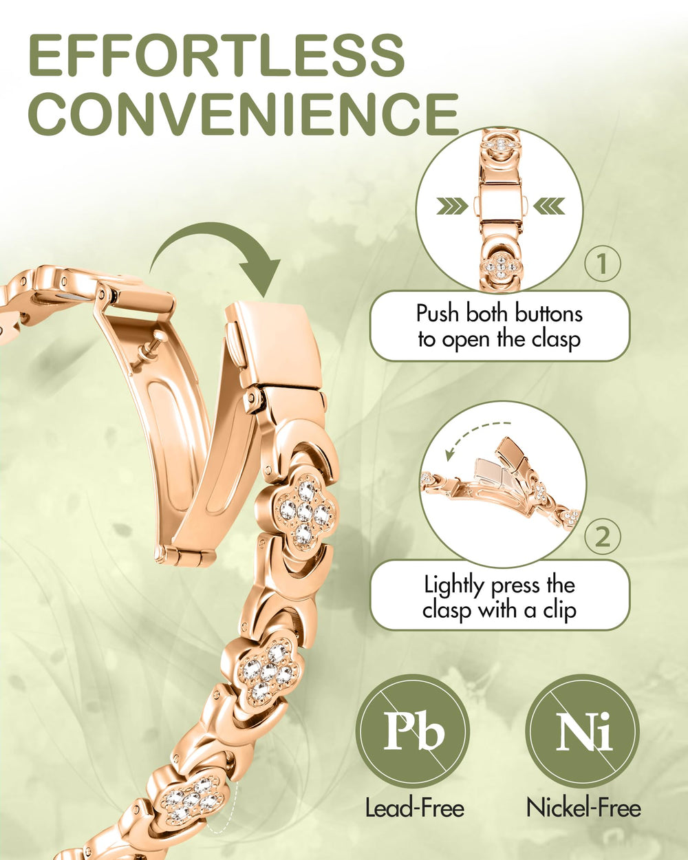 Feraco adjustable bracelet for a comfortable, personalized fit