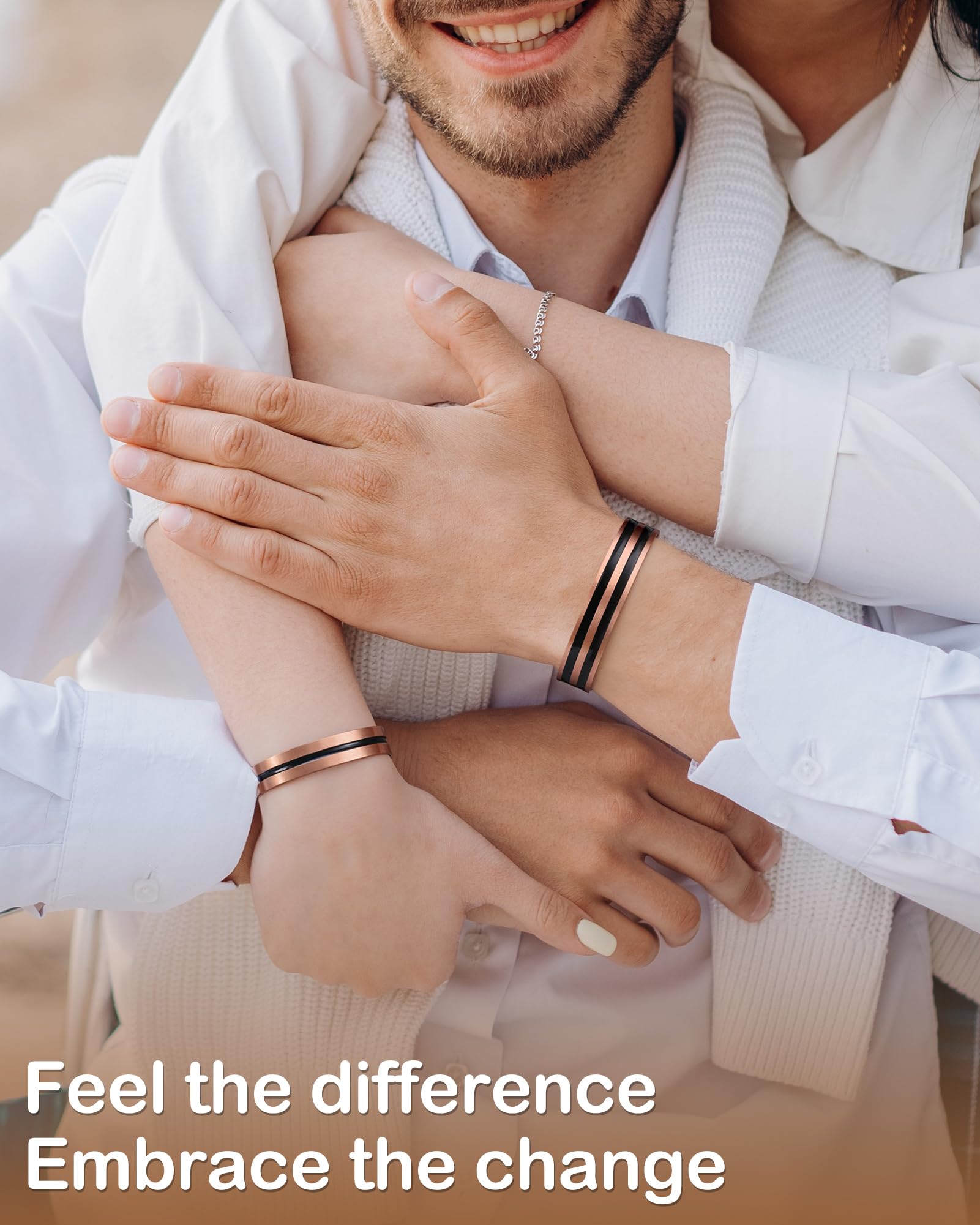Feraco adjustable cuff fits a wide range of wrists.