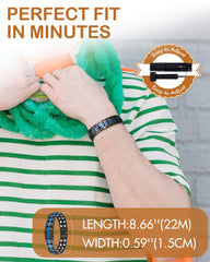 Feraco adjustable magnetic bracelet includes a size tool for a precise fit