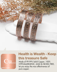 Feraco adjustable open-closure bracelet fits most wrists comfortably.