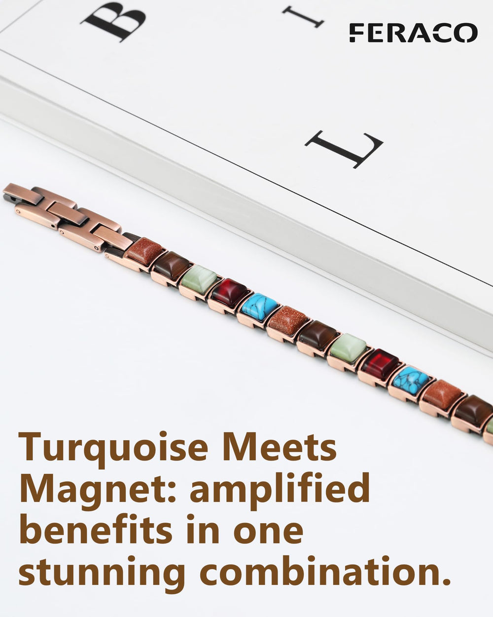 Feraco adjustable wrist bracelet offers flexible sizing for daily wear.