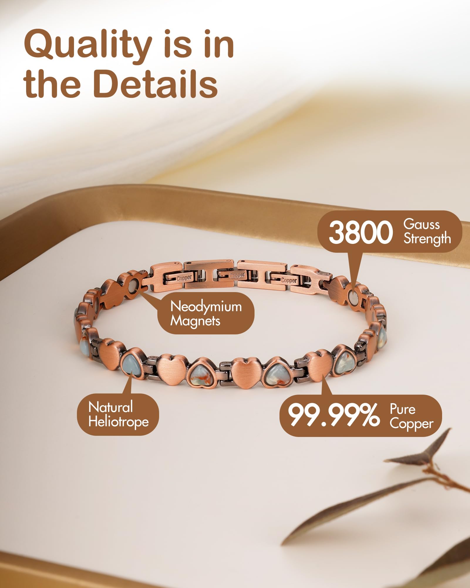 Feraco Bohemia gemstone infinity design bracelet for balanced style.
