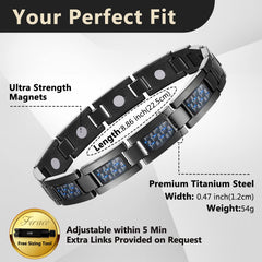Feraco bracelet on a man's wrist demonstrates versatile, all-day style.