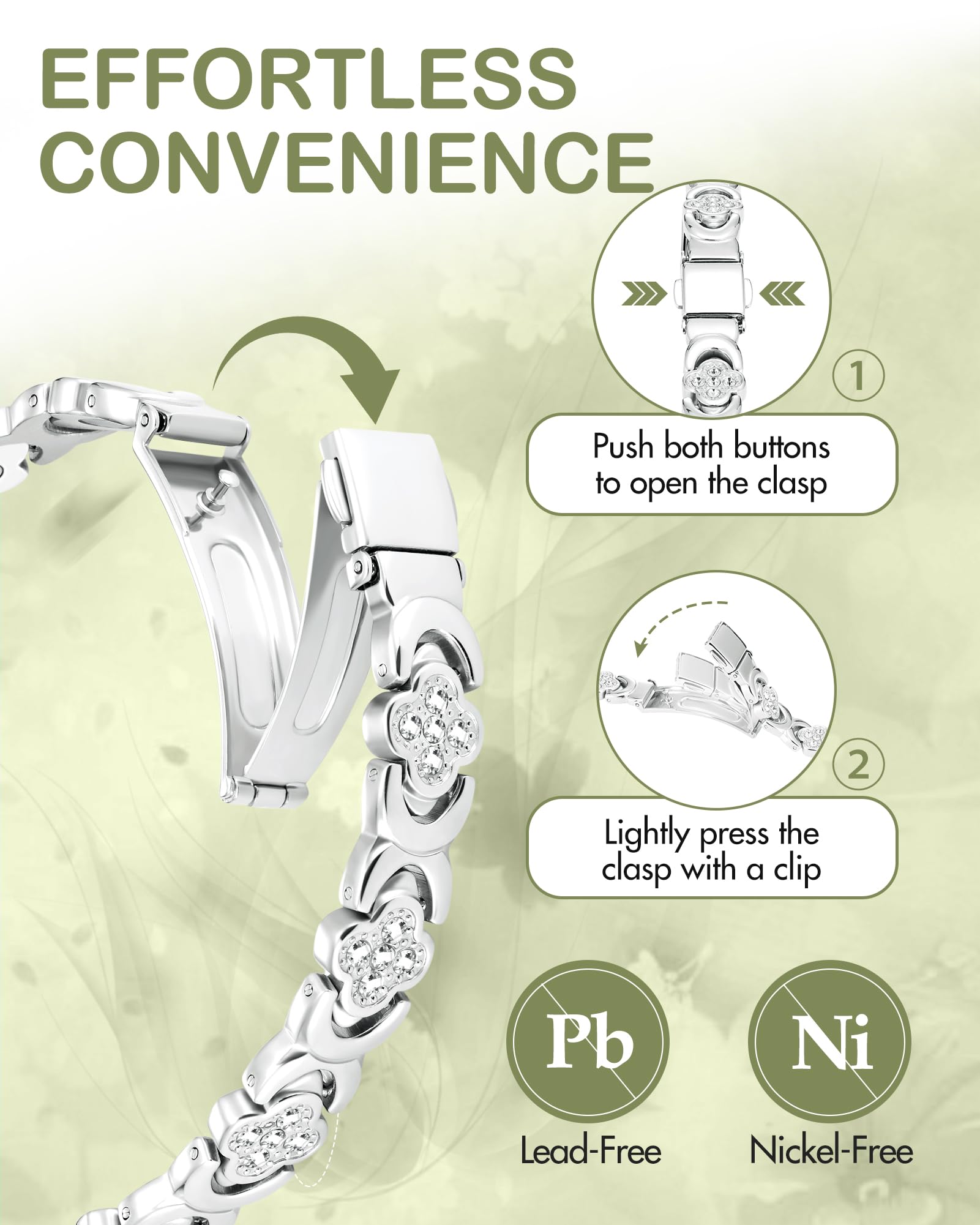 Feraco cleaning cloth included for keeping copper jewelry clean