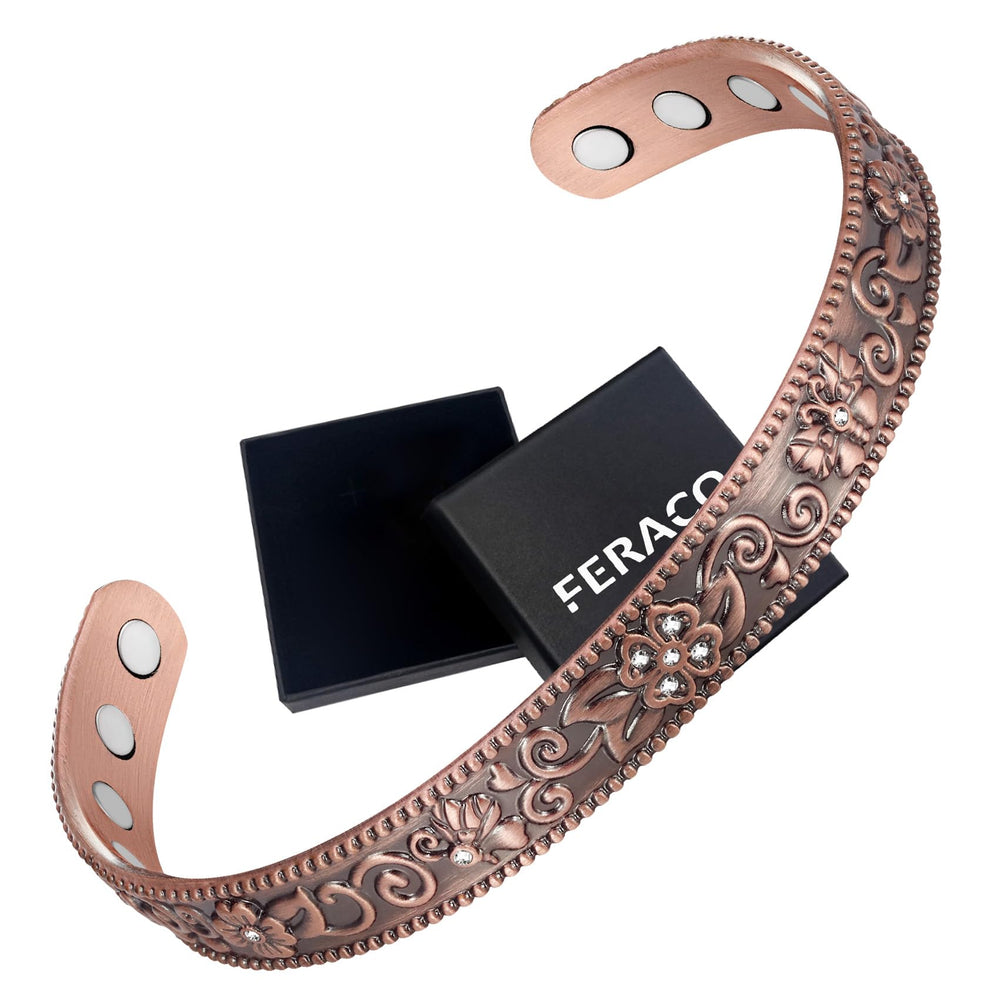 Feraco copper bracelet with 12 magnets, ideal for everyday wear