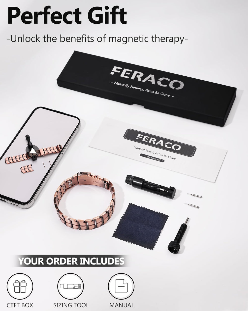 Feraco copper bracelet in everyday use, durable and stylish