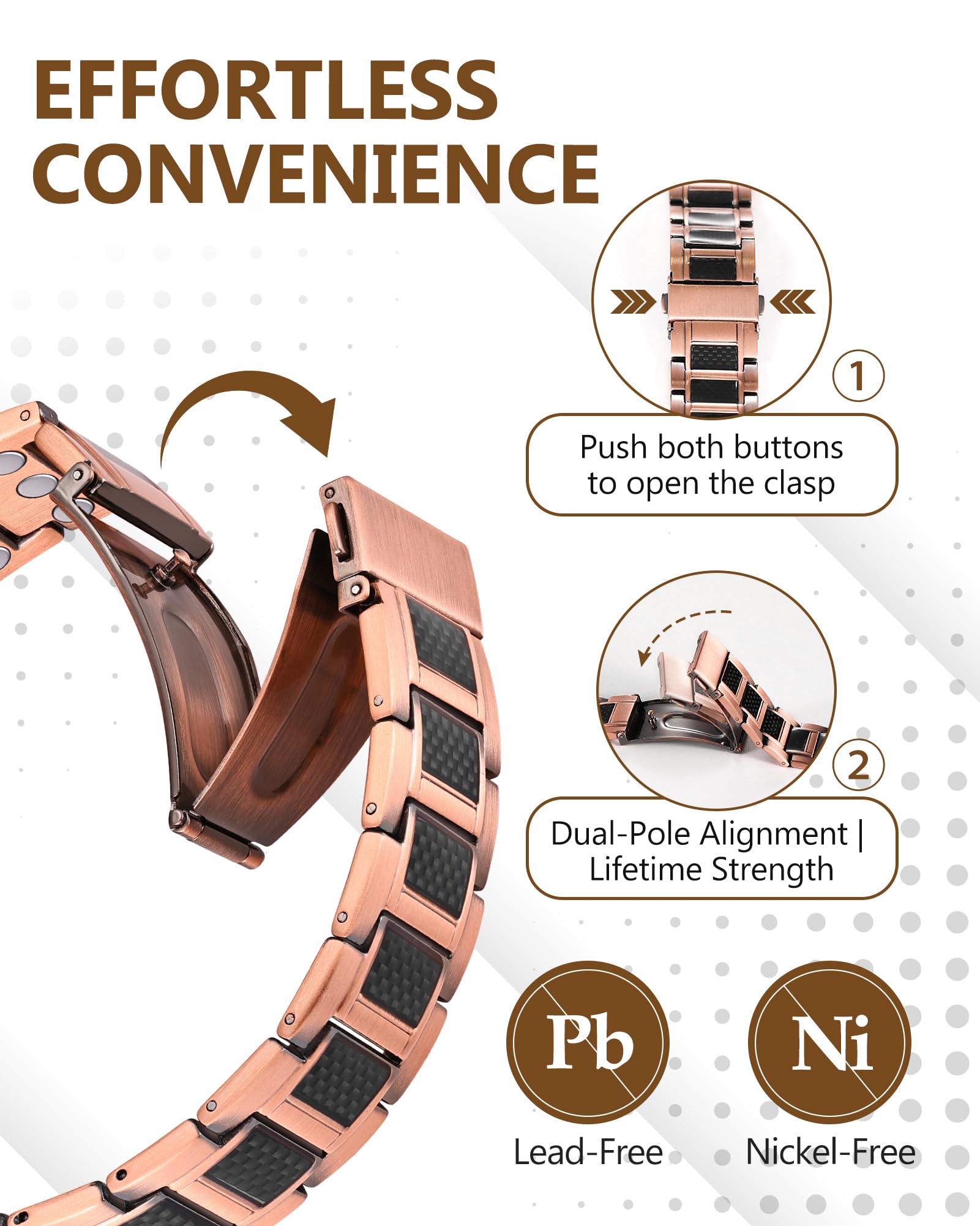 Feraco copper bracelet packaging shown as a thoughtful gift