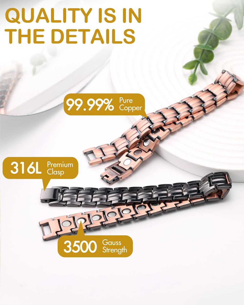 Adjustable 22 cm length provides a comfortable fit
