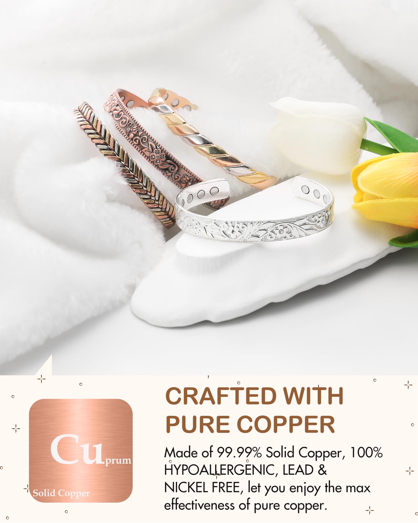 Feraco copper bracelet cubic zirconia sparkle adds subtle luxury to any look