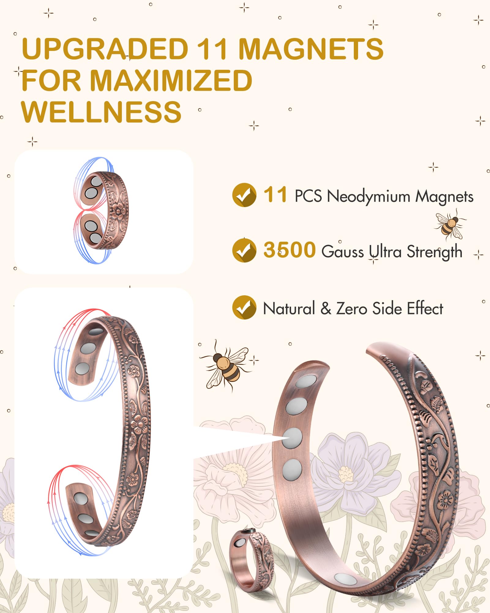 Feraco copper bracelet arrives in an elegant gift box.