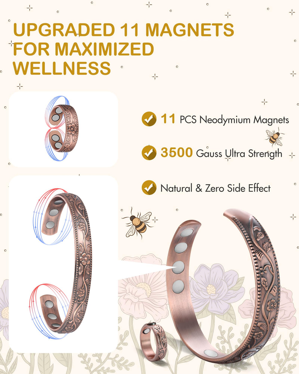 Feraco copper bracelet arrives in an elegant gift box.