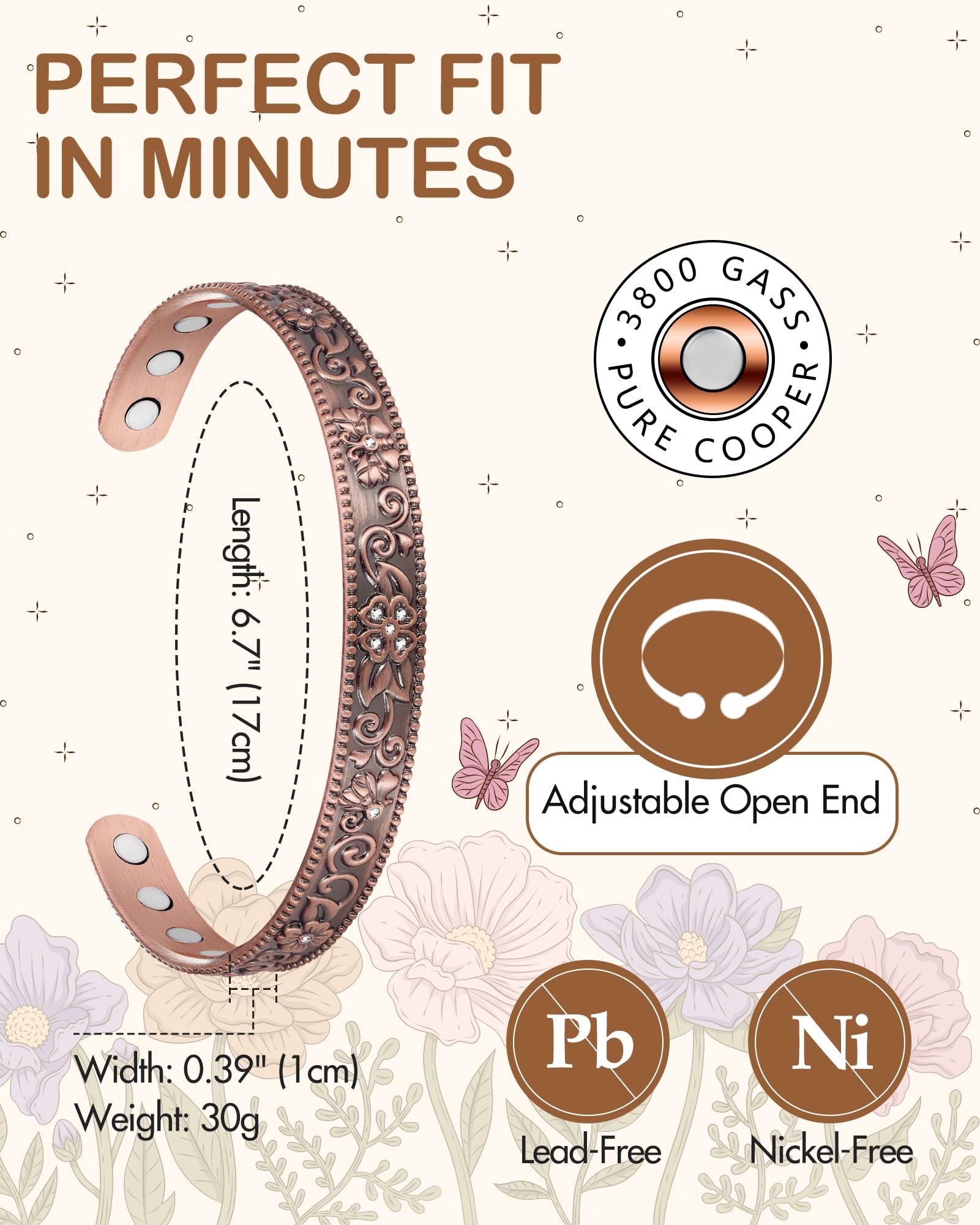 Feraco copper bracelet packaged in a stylish gift box