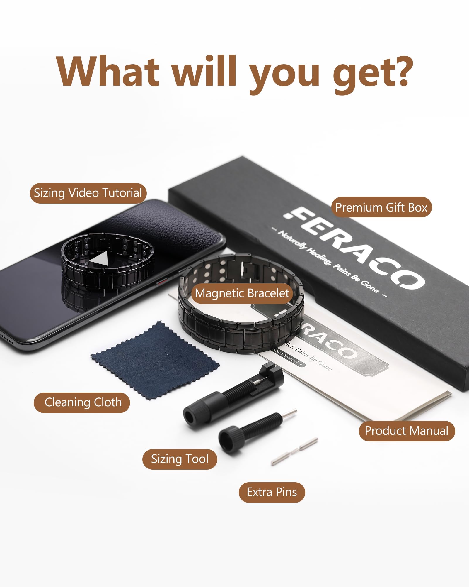 Feraco bracelet gift idea shown as a thoughtful present for occasions.