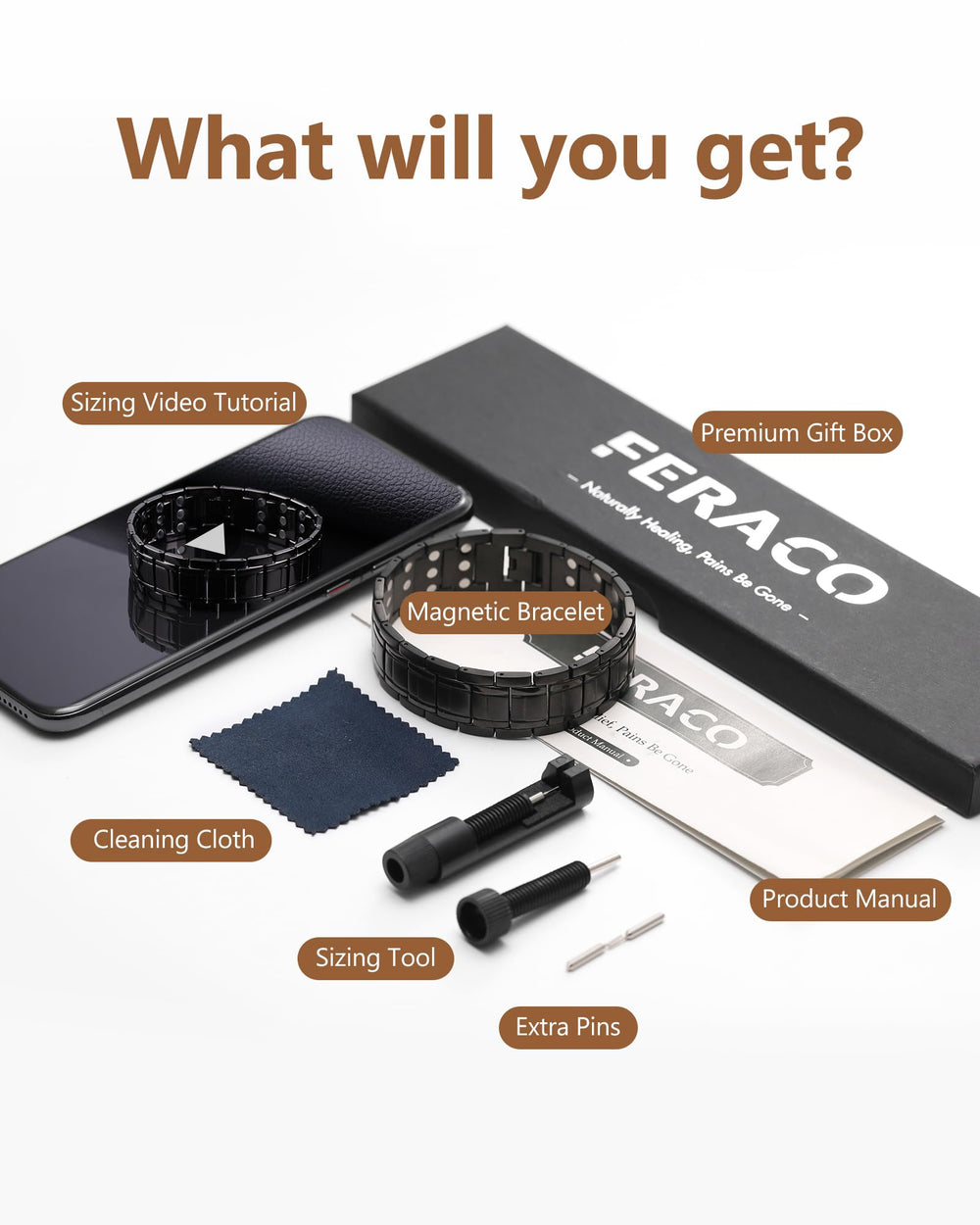 Feraco bracelet gift idea shown as a thoughtful present for occasions.