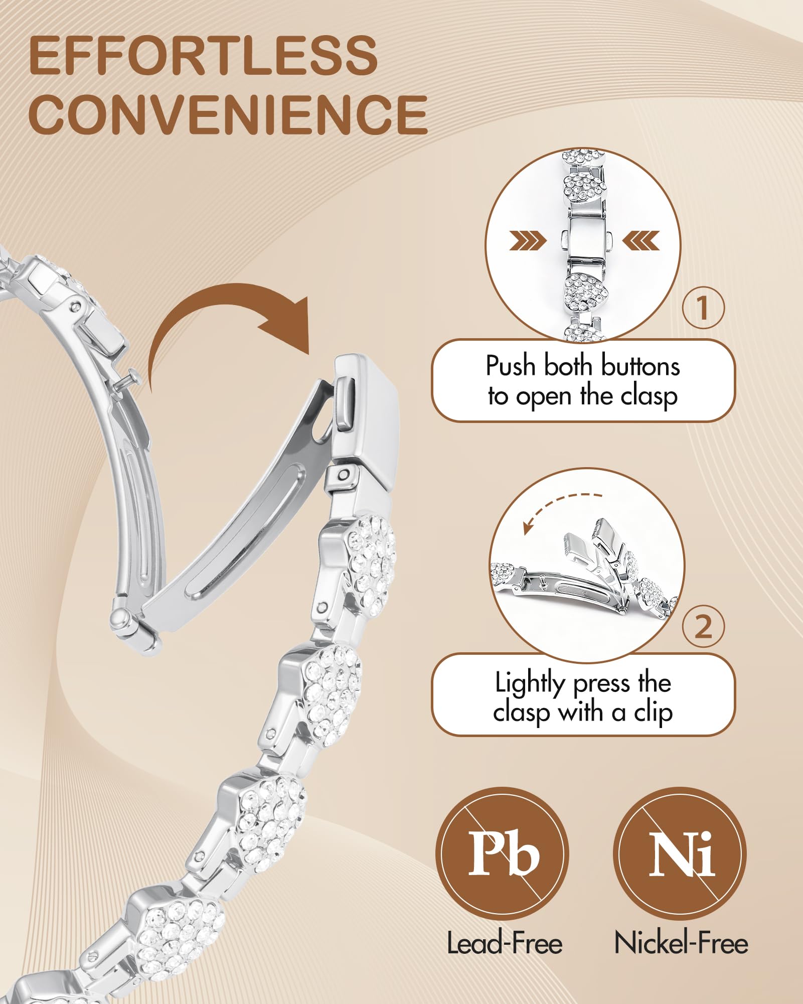 Feraco copper bracelet is nickel free and suitable for sensitive skin