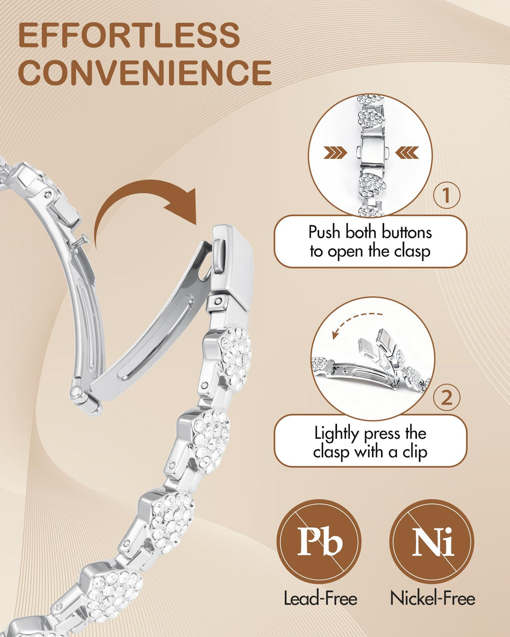 Feraco copper bracelet is nickel free and suitable for sensitive skin