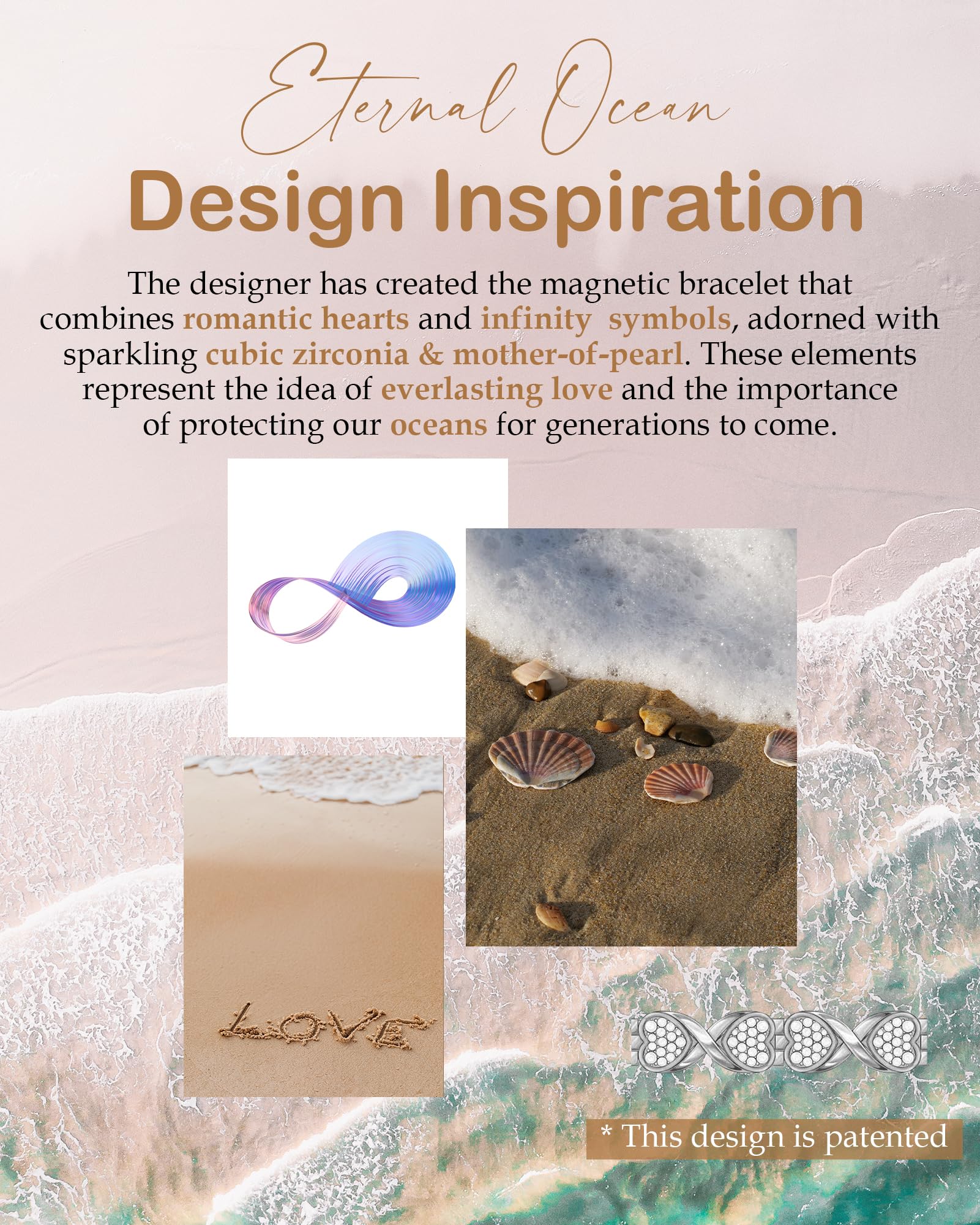 Feraco hypoallergenic copper bracelet with lead- and nickel-free materials.