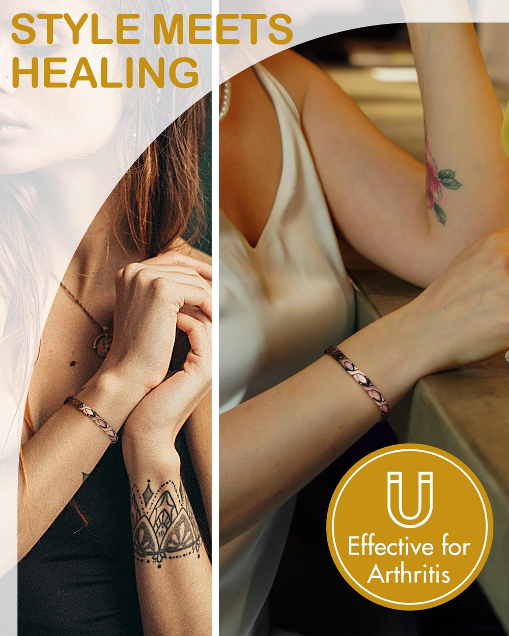Feraco bracelet length 22 cm for comfortable wrist fit.