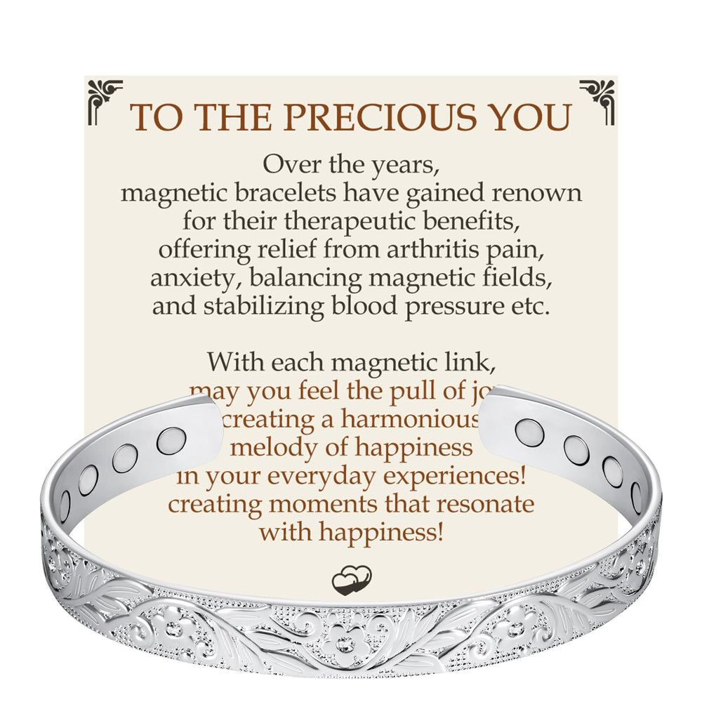 Feraco copper bracelet magnets closeup showcasing 12x power for daily wear