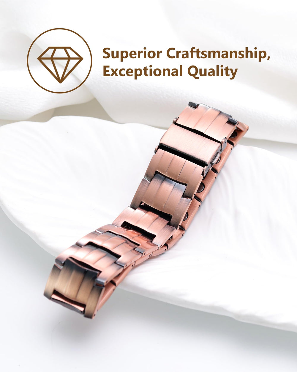 Feraco copper bracelet magnets array with 48 neodymium magnets