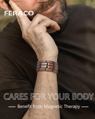 Feraco copper bracelet for men side profile highlighting slim silhouette