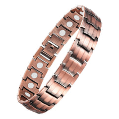 Feraco copper bracelet for men with wide link design for a bold, versatile look