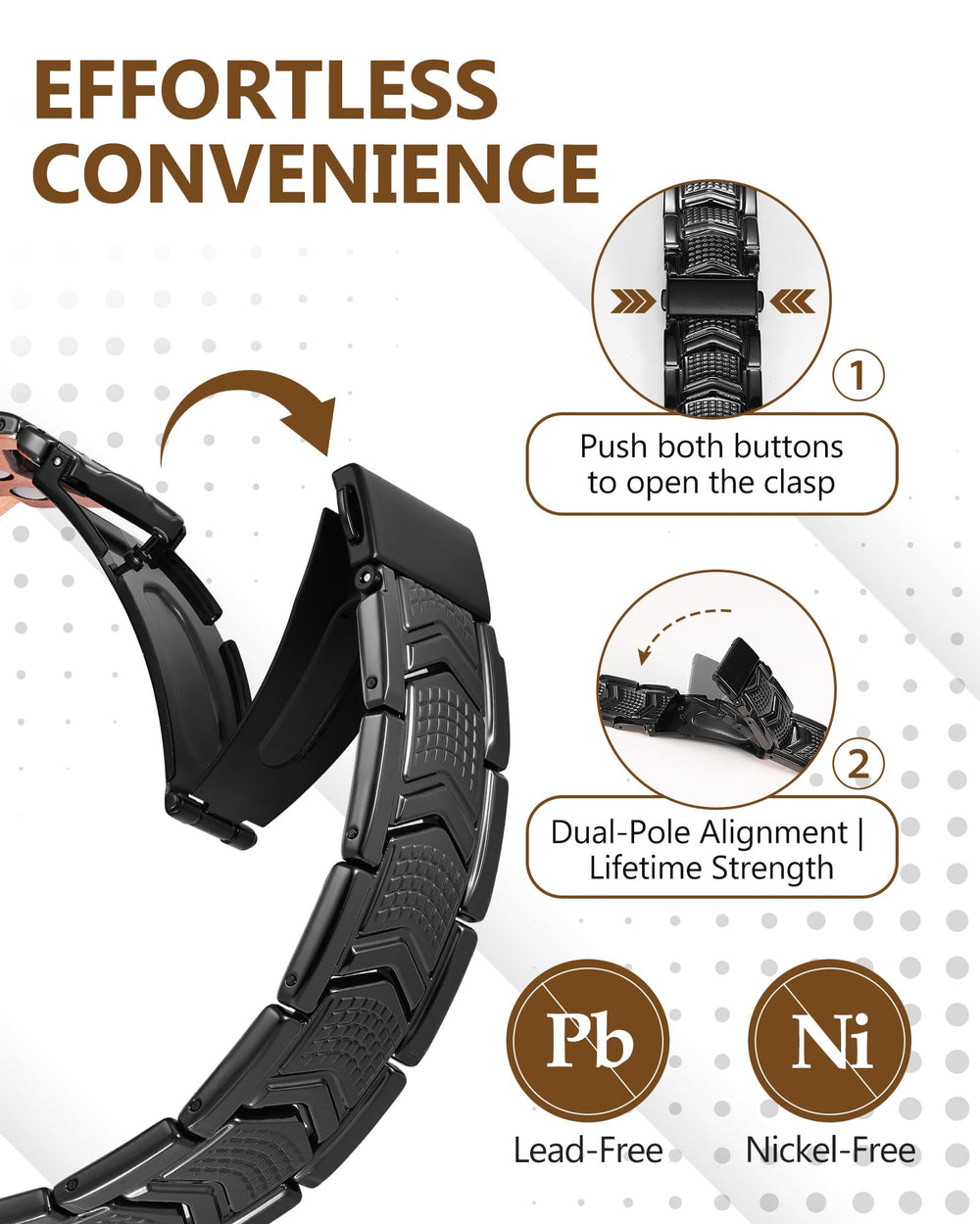 Feraco bracelet worn on the wrist with a sleek silhouette