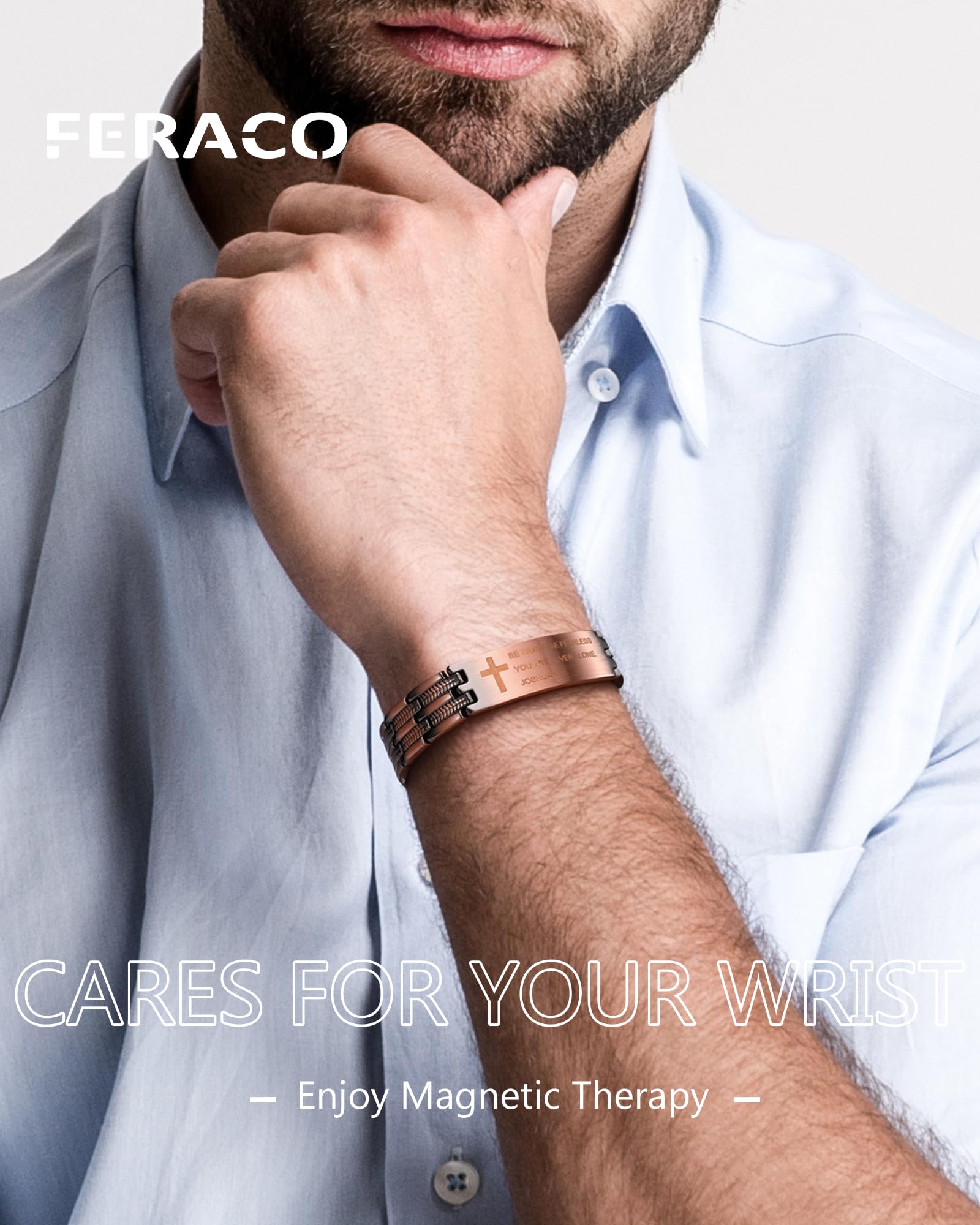 Feraco copper bracelet shows tarnish resistance for long-lasting shine