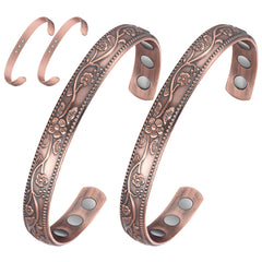 Feraco copper bracelet for women with flower design for all-day style and comfort.