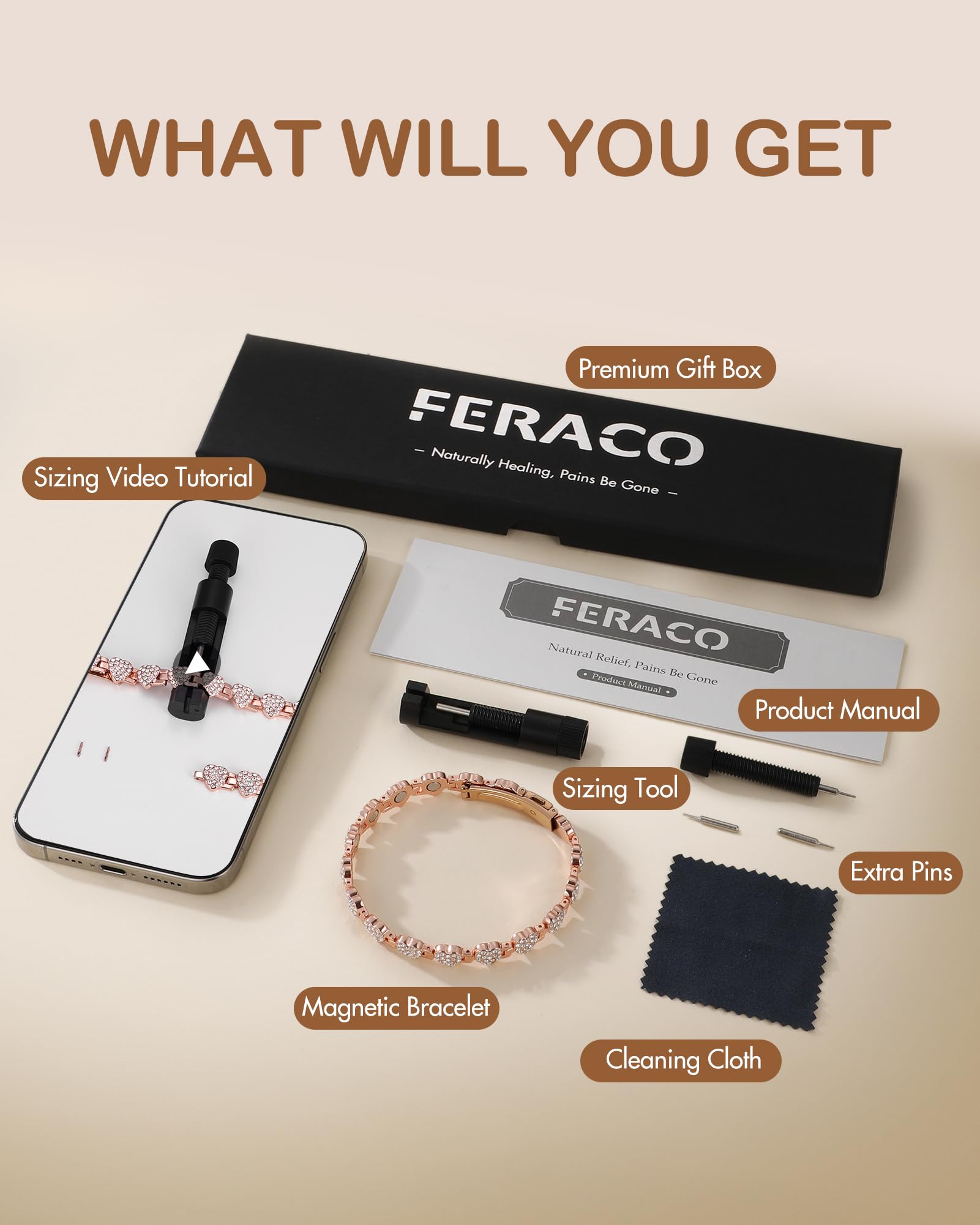 Feraco bracelet worn daily to elevate outfits.