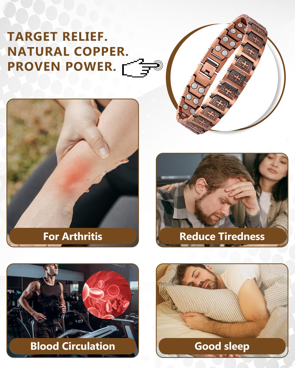 Feraco bracelet care and wear concepts to maintain copper warmth