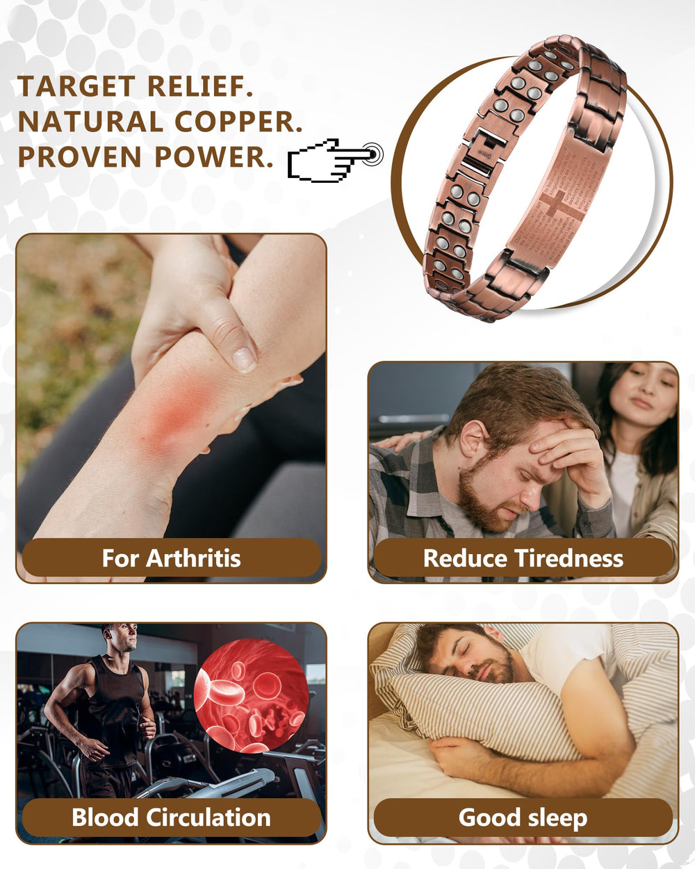 Feraco magnetic copper bracelet gift-ready packaging for occasions.