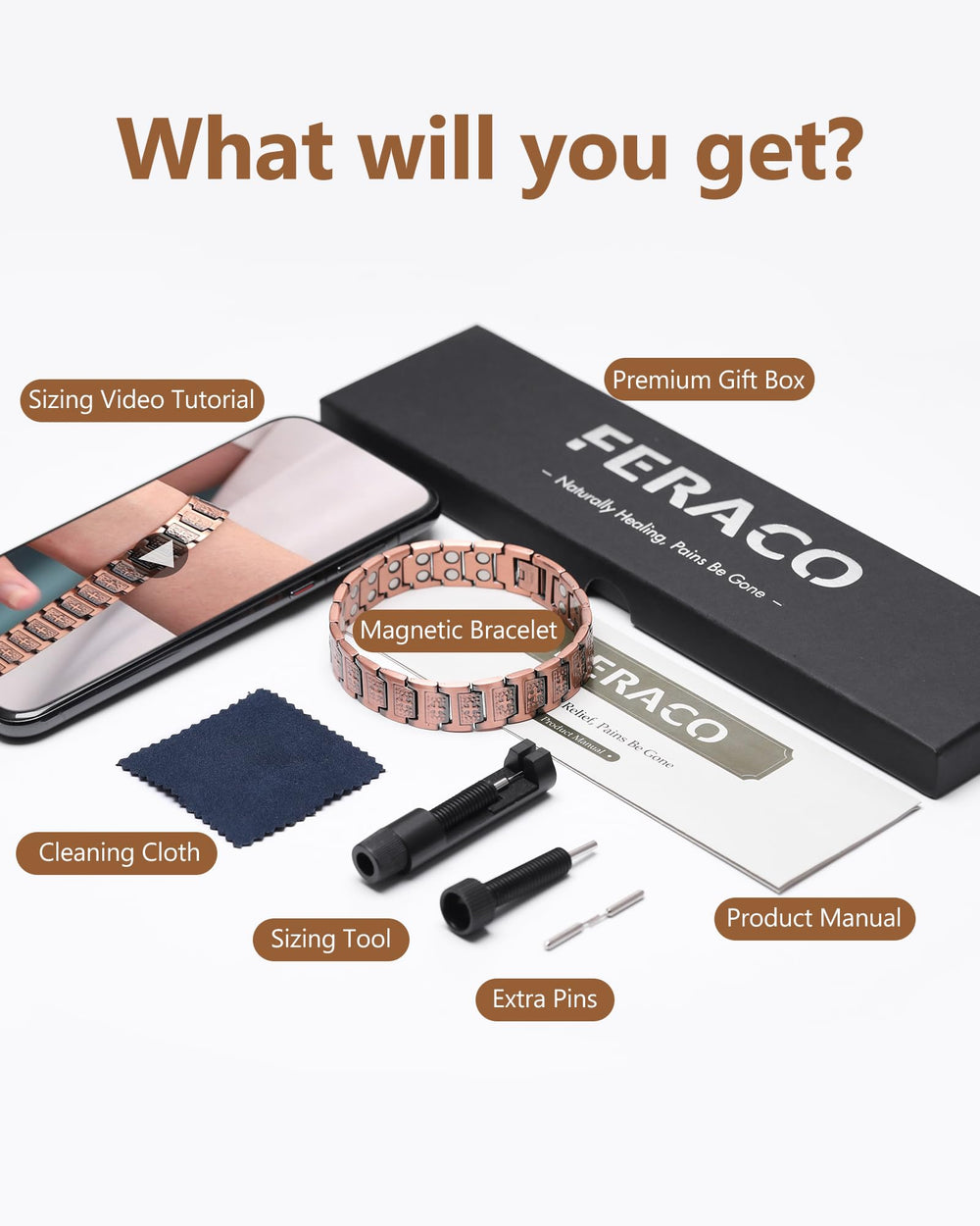 Feraco Copper Cross Bracelet inside view highlighting finish quality