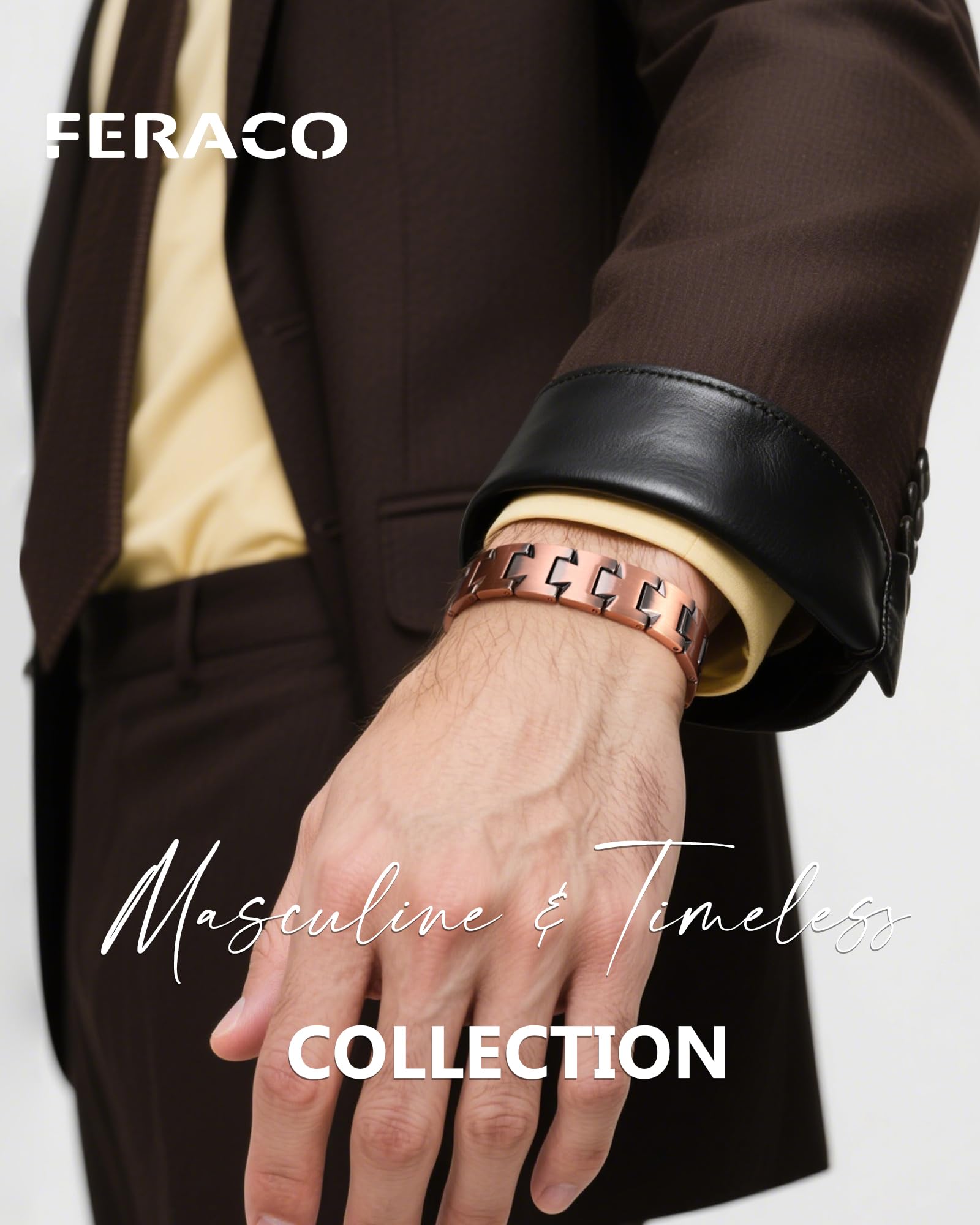 Feraco cross bracelet magnets closeup, showcasing magnet design and potential energy balance